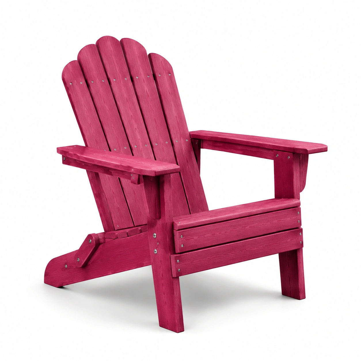 Sedia Adirondack in legno rosa verniciato