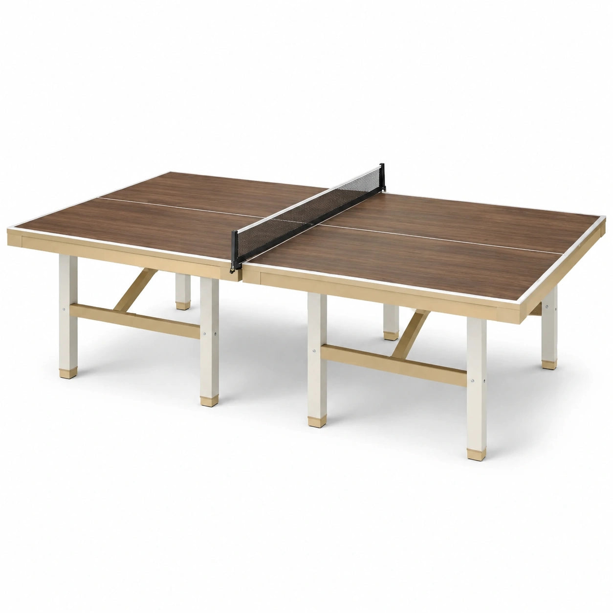 Tavolo da Ping Pong in Legno con Gambe in Metallo 274x152x76 cm