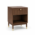 Comodino in Legno con Dettagli in Ottone 45x35x60cm