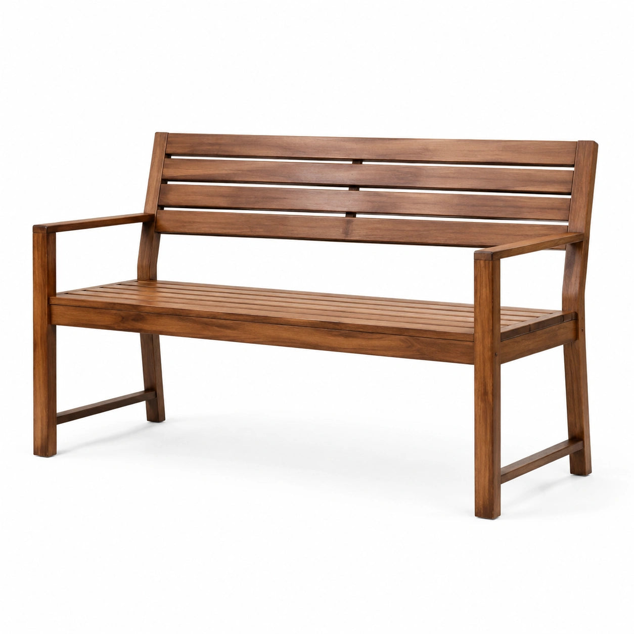 Panca da giardino in legno massello di acacia 120cm marrone